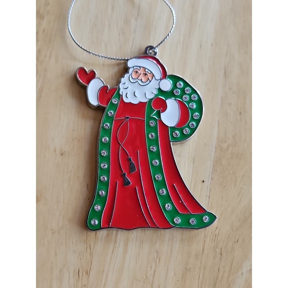 Danbury Mint Santa Ornament‎ SWAROVSKI CRYSTAL Christmas Dazzling Collection